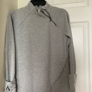 Wrap-style athletic pullover